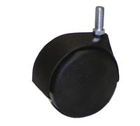 Roulette pivotante à tige filetée 10x15 AVL - Roue nylon noir Ø 50 - Charge 40 kg - 595525A