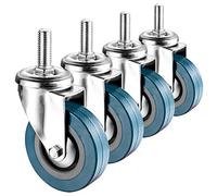 Roulette Pivotante 65mm 75 Mm Paquet De 4 Boulon À Tige Filetée M10 M12 Roulettes for Meubles, Silencieuse Roues Pivotantes À Tige Pivotante Avec Frein, Roulettes De Transport Roues ( Color : Swivel ,