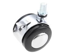 Roulette pivotante à 1 pièce for meubles, plateau de rangement, chariot, repose-pieds for canapé ou chaise, avec sans frein, 8 mm/10 mm, résistante l'usure(With brake 1.5inch M)