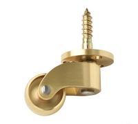 Roulette pivotante à 360 degrés en laiton avec roulements silencieux, roue en métal robuste pour canapé et meubles (T4924)