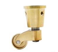 Roulette pivotante à 360 degrés en laiton avec roulements silencieux, roue en métal robuste pour canapé et meubles (T4921)