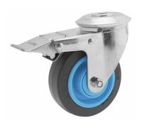 Roulette pivotante - à blocage - à oeil - Résilex® - charges moyennes - diamètre 100 mm - Gemroll GUITEL