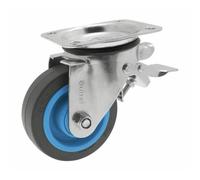 Roulette pivotante - à blocage - sur platine - Résilex® - diamètre 160 mm - Maxiroll GUITEL