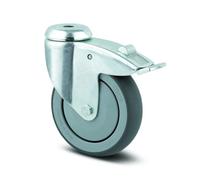 Roulette pivotante à blocage total - multi-usage - avec pare-fils - ø75mm- Agila TENTE
