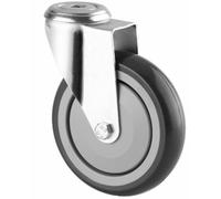 Roulette pivotante à œil - bandage caoutchouc - diamètre 150 mm TENTE