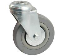 Roulette pivotante à oeil AVL - Roue caoutchouc Ø 75 - Charge 75 kg - 550875H