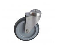 Roulette pivotante à oeil santo gris - 125 mm - 100 kg - Alésage lisse AVL