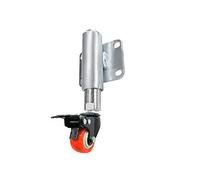 Roulette pivotante à ressort pour meubles, chariot et table - 30 mm de diamètre - Capacité de charge de 50 kg (frein orange)