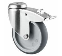 Roulette pivotante avec blocage inox 7477 PJO-diamètre 125mm TENTE