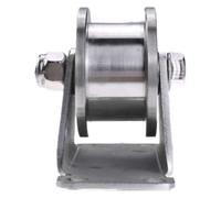 Roulette pivotante avec rainure, poulie robuste, galet directionnel en acier inoxydable 304, diamètre de roue 100 mm/4 po, double roulement, for rail à câble métallique, porte coulissante(HType)