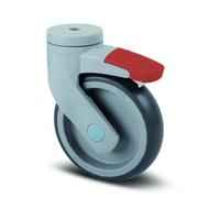Roulette pivotante - blocage total - meuble ou appareil - œil - ø 125mm - Agila TENTE