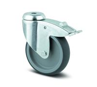 Roulette pivotante blocage total - multiusage - fixation oeil - ø125mm - Agila TENTE