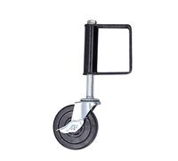 Roulette Pivotante Charge Lourde 4 Pouces, 3 Trous, Accessoire Portail Coulissant - Absorption Chocs, Roue en Caoutchouc, Installation Facile pour Portes et Usines