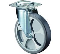 Roulette pivotante D.160mm Trgf.200kg thermopl.Ku.Platte L135xB110mm BS ROLLEN