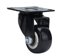 Roulette pivotante de 2,5 pouces avec roue en polyester et double roulement à billes - Roue de remplacement robuste à faible bruit pour chariot et équipement d'entrepôt industriel