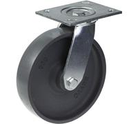 roulette pivotante de 200 mm avec roue en fonte grise