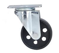 Roulette pivotante de 3,5 pouces à roue en fonte avec double roulement, roulette de chariot robuste et silencieuse pour chariot, diable de entrepôt et chariot à bagages d’hôtel