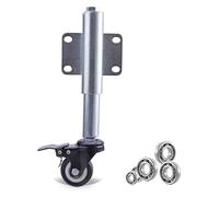 Roulette pivotante de 40 mm for portail, robuste, amortisseur à ressort increvable, rétractable, capacité de charge de 49 kg, robuste et durable, 1 pièce, silencieuse(Polyurethanea,Brake)