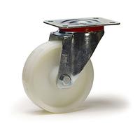Roulette pivotante diamètre 200 mm roue polyamide blanc - 350 Kg