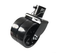 Roulette pivotante double 15,2 cm pour crics de remorque standard, capacité de 907,2 kg, corps en acier zingué et roues de roulement en polypropylène