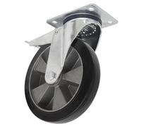 Roulette pivotante en caoutchouc robuste avec verrouillage total Ø 152 mm
