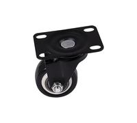 Roulette pivotante en polyuréthane noir robuste, ensemble de 2 roulettes for meubles, convient aux armoires et bureaux Flexibles et Sûres