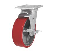 Roulette pivotante industrielle avec frein 150mm
