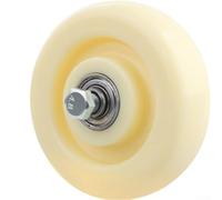Roulette pivotante industrielle robuste en nylon et caoutchouc - Rotation à 360 degrés - Double roulement - Axe renforcé - Noir - 10,2 cm - Pour équipement de meubles d'atelier (12,7 cm x Nylon)