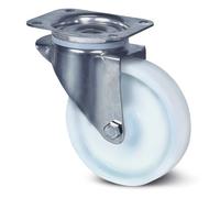 Roulette pivotante inox - roue polyamide - à platine - ø 80 mm - Alpha TENTE