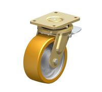 Roulette pivotante LS-GTH 202K-ST avec frein à blocage complet, charge 1600 kg, roulette industrielle non marquante 200 mm x 80 mm