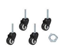 Roulette Pivotante M8/M10/M12, 4 Pièces/2 Pouces, Vis 60, Frein Étendu, Roue Universelle À Double Roulement En Polyuréthane(M12 Universal)