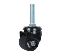 Roulette pivotante robuste en nylon avec frein, for roues de 2/2,5/3 pouces, fixation par vis M16, axe allongé 60 mm, capacité charge élevée(2-M16x60mm-Swivel)