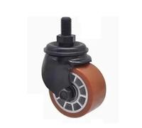 Roulette pivotante robuste en TPU avec frein, tige filetée M16x25 mm, 1 pièce - Roue for équipement polyuréthane(M16x25mm-Universal)
