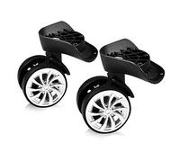 Roulette Pivotante, Roue Muette de Bagage, 2pcs Plastique 360 Roues Pivotantes, roulettes de Voyage, Remplacement de la Roue roulettes Valise pour Valise Bagages Valise de Voyage
