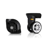 Roulette pivotante,Roulettes de meuble, Amovible Une Paire Spinner 360 Rotation Roues De Remplacement Roues De Bagage for Valises Réparation De Valises De Voyage (YF-W036) (Couleur : Noir)