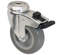 Roulette pivotante sur il avec blocage - polyuréthane - diamètre 75 mm TENTE