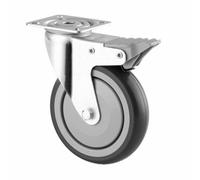 Roulette pivotante sur platine avec blocage - diamètre 125 mm TENTE