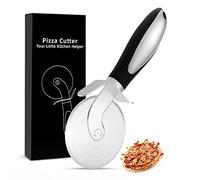 Roulette Pizza, Coupe Pizza - Découpe Pizza en inox, Coupante Couteau de Pizza, Pizza Cutter, Nettoyage Facile au Lave Vaisselle, Poignée Ergonomique antidérapante en Silicone