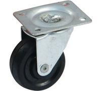 Roulette platine rectangulaire 40mm pivotante - AVL - 518140A Noir G
