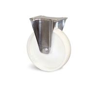 Roulette polyamide blanc à platine pivotante diamètre 125mm - HERVIEU - 72955