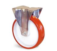 Roulette polyuréthane corps polyamide rouge à platine fixe D 100 mm GUITEL HERVIEU EF4BA100-28L