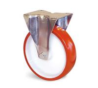Roulette polyuréthane rouge à platine fixe D 150 mm GUITEL HERVIEU EF5BA150-28L