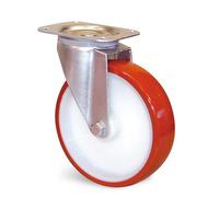Roulette polyuréthane rouge à platine pivotante D 150 mm GUITEL HERVIEU EP5BA150-28L
