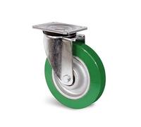 Roulette polyuréthane vert à platine pivotante 160mm 550kg - GUITEL HERVIEU - UP5RA160-242B