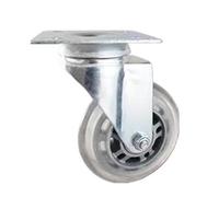 Roulette Pour Chaise De Bureau Roulettes transparentes for meubles légers, roues de 2,5/3/4/5 pouces avec levier frein, vis silencieuses, universelles, for chaise bureau pour Sols Durs(Activity,4inch)