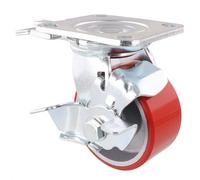 Roulette pour charges lourdes WAGNER soft - DIRECTION LOCK 3in1 - Ø 100 mm, fonte, 2 injecteurs, frein, capacité de charge 230 kg - 04011401