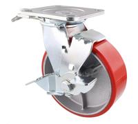 Roulette pour charges lourdes WAGNER soft - DIRECTION LOCK 3in1 - Ø 150 mm, fonte, 2 injecteurs, frein, capacité de charge 400 kg - 04011501