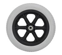 Roulette pour Fauteuil Roulant 12 Pouces, Roue Solide en PU Antidérapante, Pièce de Rechange Grise - Résistante et Durable, Surface Antidérapante, Pour Aides à la Mobilité