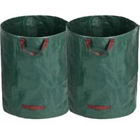 roulette pour fauteuil roulant Lot de 2 conteneurs de déchets de jardin réutilisables de 200 L for la collecte des feuilles, des mauvaises herbes et de l'herbe(200l)