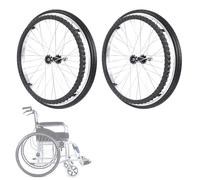 roulette pour fauteuil roulant Roues de fauteuil roulant de 24 pouces 2 pièces, moyeu à rayons en alliage d'aluminium, roulette de fauteuil roulant, adaptées à de nombreux Types de fauteuils roulants(